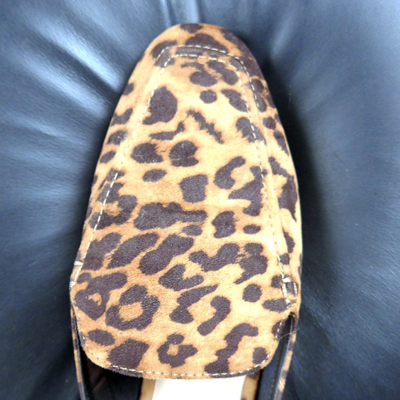 A New Day Women 6 Mabel Microsuede Square Toe Leopard Print Mules - Picture 7 of 13